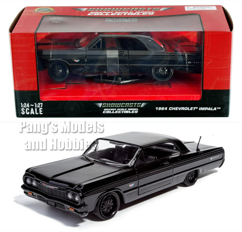 1964 Chevrolet Impala Hard Top - CUSTOM BLACK LOW RIDER  - 1/24 Diecast Metal Model by Showcasts