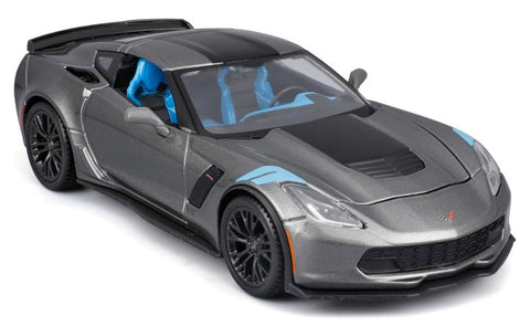 2017 Chevrolet Corvette C7 Grand Sport - GRAY - 1/24 Diecast Metal Model by Maisto