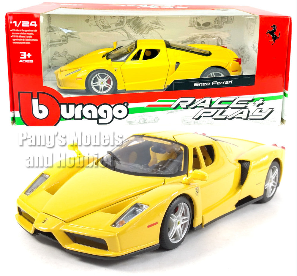 2002 Ferrari Enzo - YELLOW - 1/24 Scale Diecast Model by Bburago