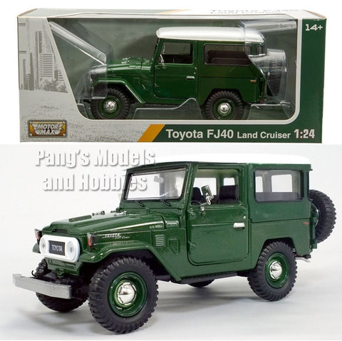 1960 Toyota FJ40 Land Cruiser  - Dark Green - 1/24 Scale Diecast Metal Model by Motormax