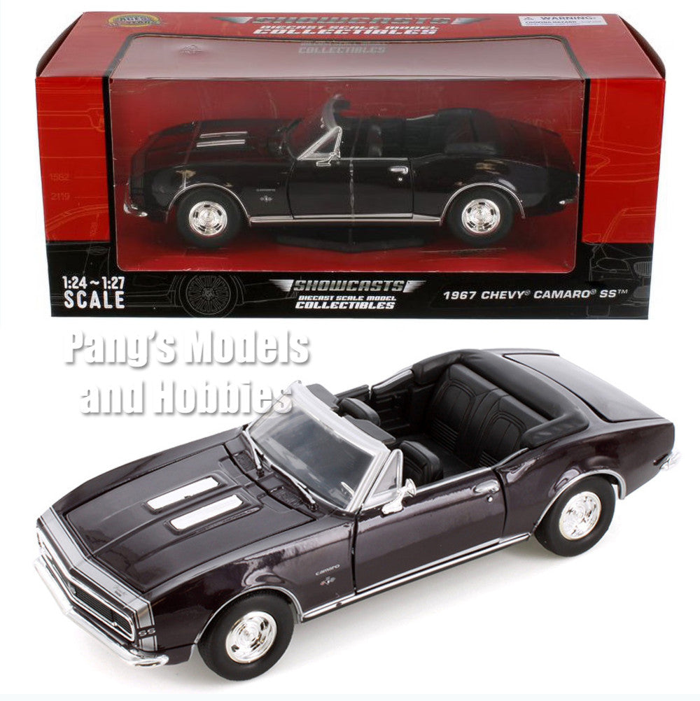 1967 Chevy Camaro SS Convertible - BURGUNDY - 1/24 Scale Diecast Model by Showcasts