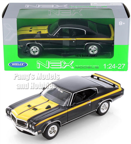 1970 Buick GSX Gran Sport - BLACK - 1/24 Diecast Metal Model by Welly