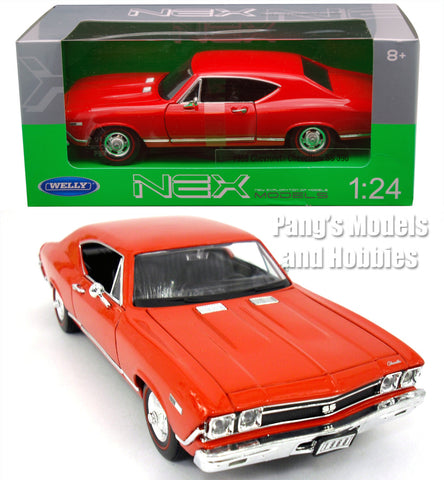 1968 Chevrolet Chevelle SS 396 - RED - 1/24 Diecast Metal Model by Welly