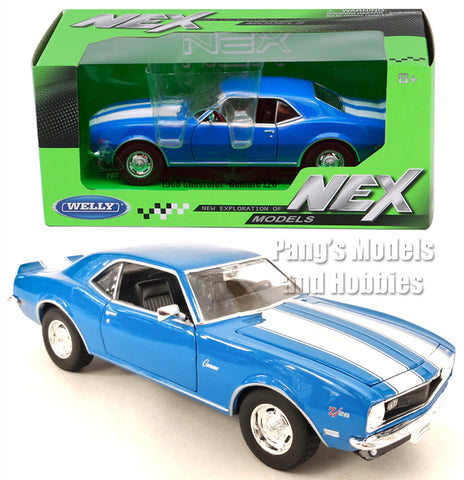 1968 Chevy Camaro Z28 - Blue - 1/24  Scale Diecast Metal Model by Welly