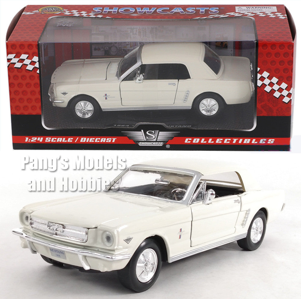 1964 1964 1/2 Ford Mustang Convertible Hard Top - WHITE - 1/24 Diecast Metal Model by Showcasts