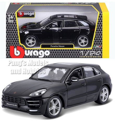 2016 Porsche Macan - BLACK - 1/24 Scale Diecast Model by Bburago