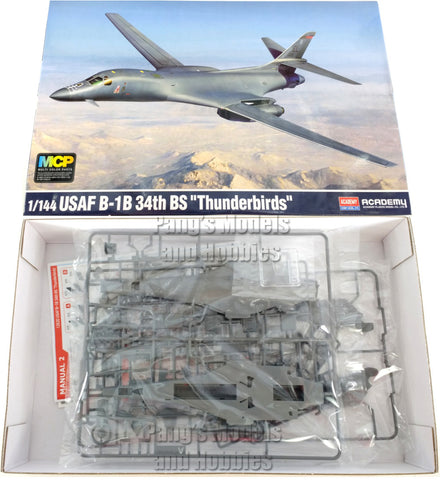 Rockwell B-1B Lancer Bomber 34th BS "Thunderbirds" USAF 1/144 Scale Plastic Model Kit (Assembly Required) by Academy