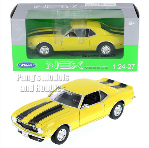 1968 Chevy Camaro Z28 - Yellow - 1/24  Scale Diecast Metal Model by Welly