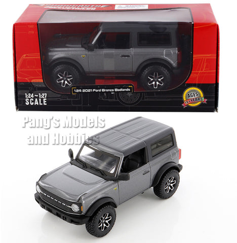 Ford 2021 Bronco Badlands - Dark Grey - 1/24 Scale Diecast Metal Model by Maisto