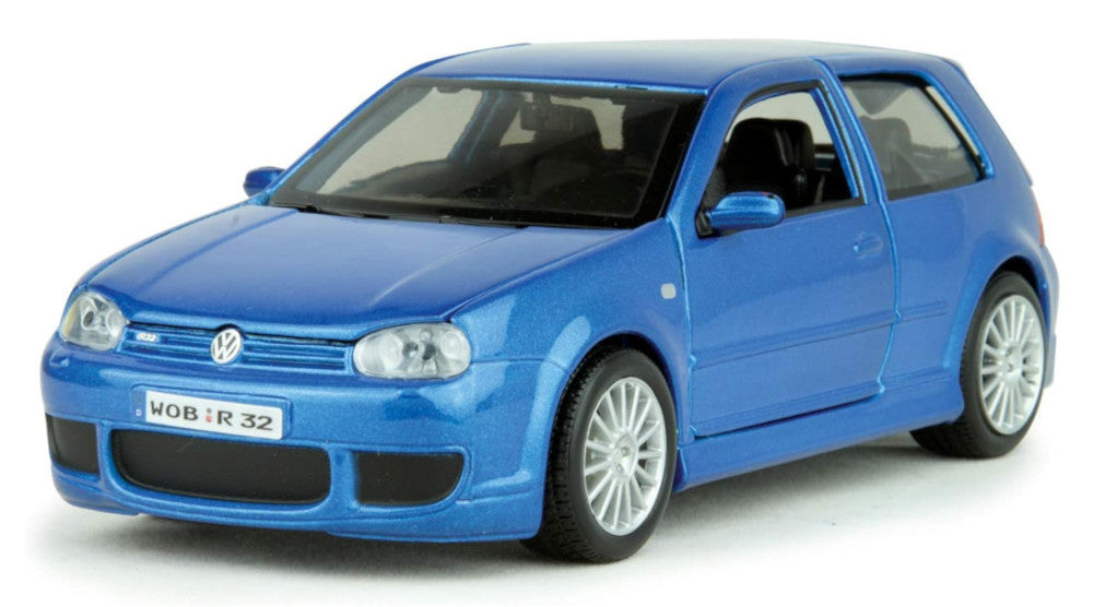 2003 Volkswagen VW Golf R32 - Blue - 1/24 Diecast Metal Model by Maisto