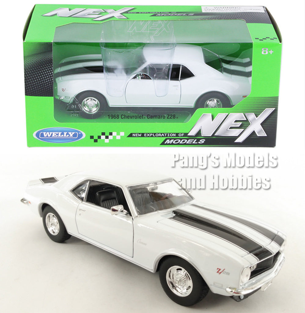 1968 Chevy Camaro Z28 - White - 1/24  Scale Diecast Metal Model by Welly