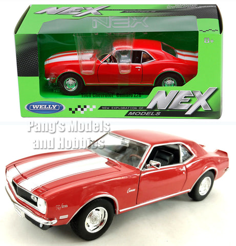 1968 Chevy Camaro Z28 - Red - 1/24  Scale Diecast Metal Model by Welly