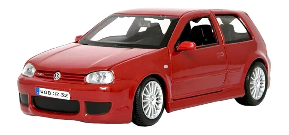 2003 Volkswagen VW Golf R32 - Red - 1/24 Diecast Metal Model by Maisto