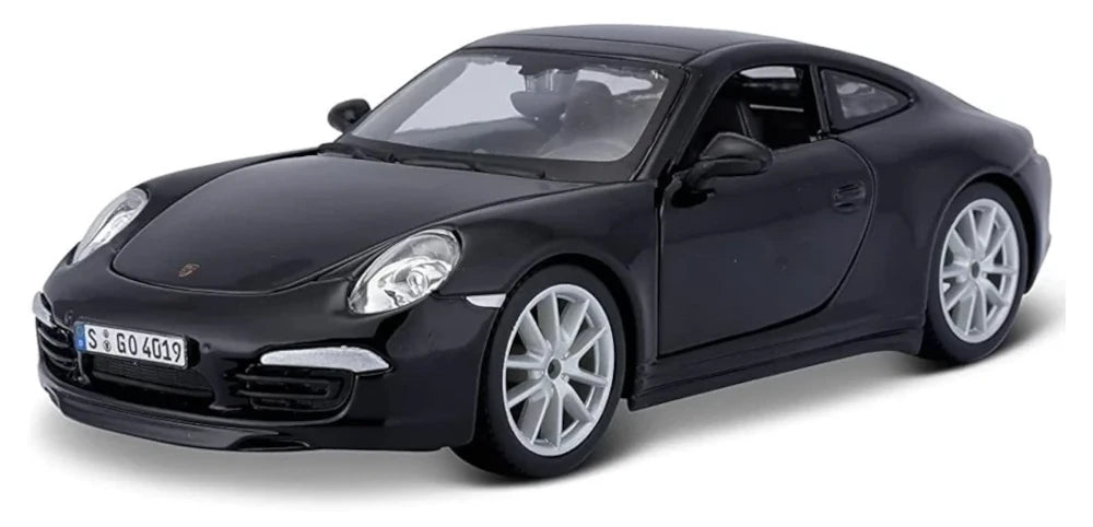 2011 Porsche 911 Carrera S - BLACK - 1/24 Scale Diecast Model by Bburago