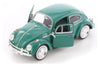 1966 Volkswagen VW Classic Beetle - GREEN - 1/24 Scale Diecast Metal Model by Showcasts w/ BOX