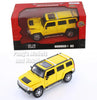 2005 Hummer H3 - YELLOW - 1/24  Scale Diecast Metal Model by Showcasts