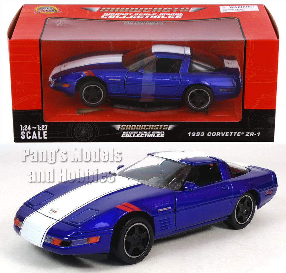 1993 Chevrolet Corvette C4 ZR1 - BLUE - 1/24 Scale Diecast Metal Model by Showcasts