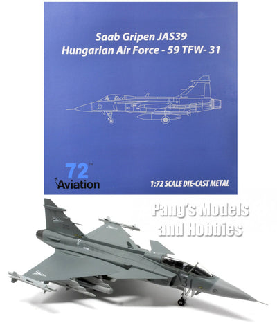 Saab JAS 39 39C Gripen - 59th TFW Hungarian Air Force 1/72 Scale Diecast Model by Aviation 72