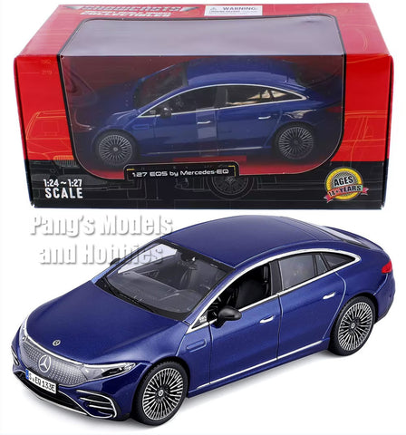 2022 Mercedes-Benz EQS (V297) - BLUE - 1/27 Diecast Metal Model by Showcasts