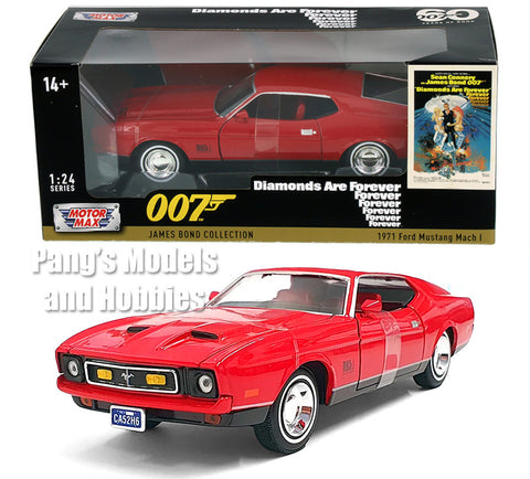 1971 Ford Mustang Mach 1 - 007 James Bond - Diamonds Are Forever 1/24 Diecast Metal Model by MotorMax