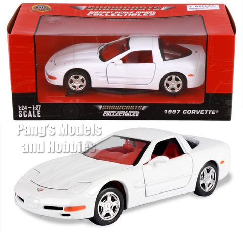 1997 Chevrolet Corvette - WHITE - 1/24 Scale Diecast Metal Model by Showcasts w/ BOX