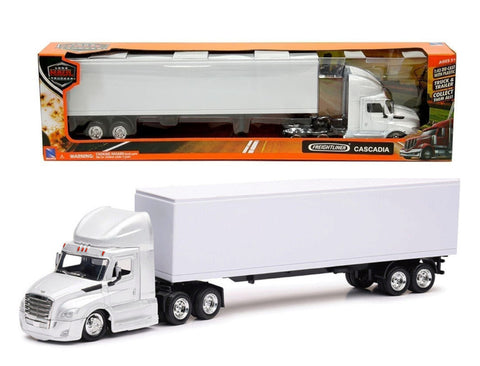 Freightliner Cascadia White Trailer Truck 1/43 Scale Model by NewRay