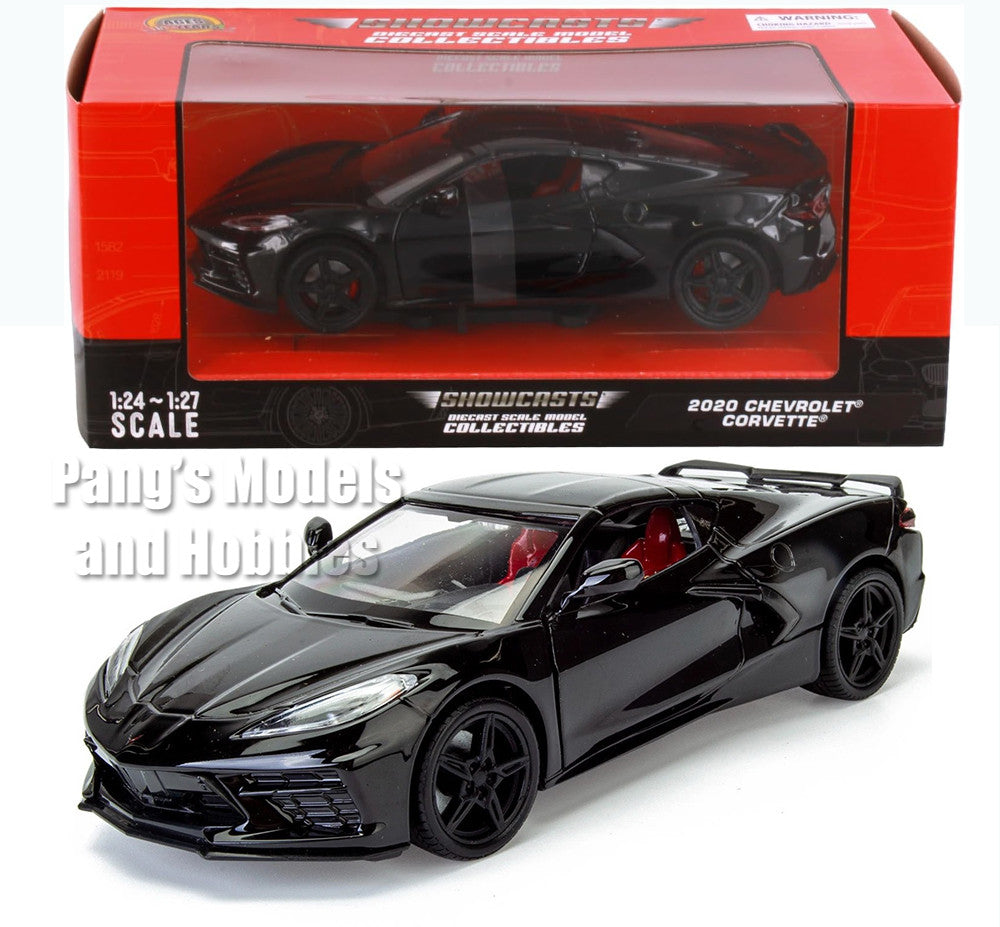 2020 Chevrolet Corvette C8 Stingray - BLACK - 1/24 Diecast Metal Model by MotorMax