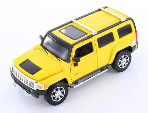 2005 Hummer H3 - YELLOW - 1/24  Scale Diecast Metal Model by Showcasts