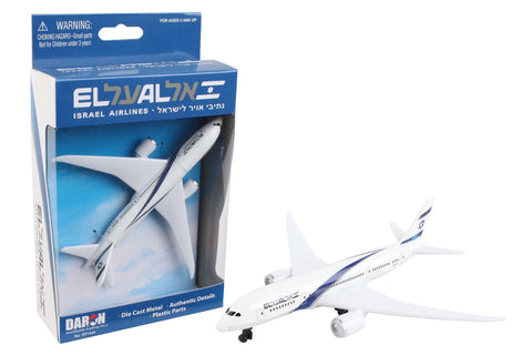 5.75 Inch Boeing 787 EL AL - Israel Airlines - 1/388 Scale Diecast Airplane Model by Daron (Single Plane)