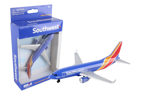 6 Inch Boeing 737 Southwest Airlines 1/220 Scale Diecast Airplane Model by Daron (Single Plane)