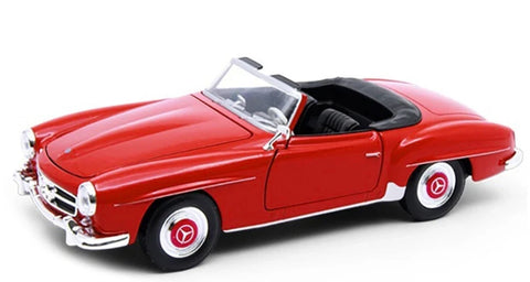 1955 Mercedes-Benz 190 SL 190SL - RED - 1/24 Diecast Metal Model by Welly