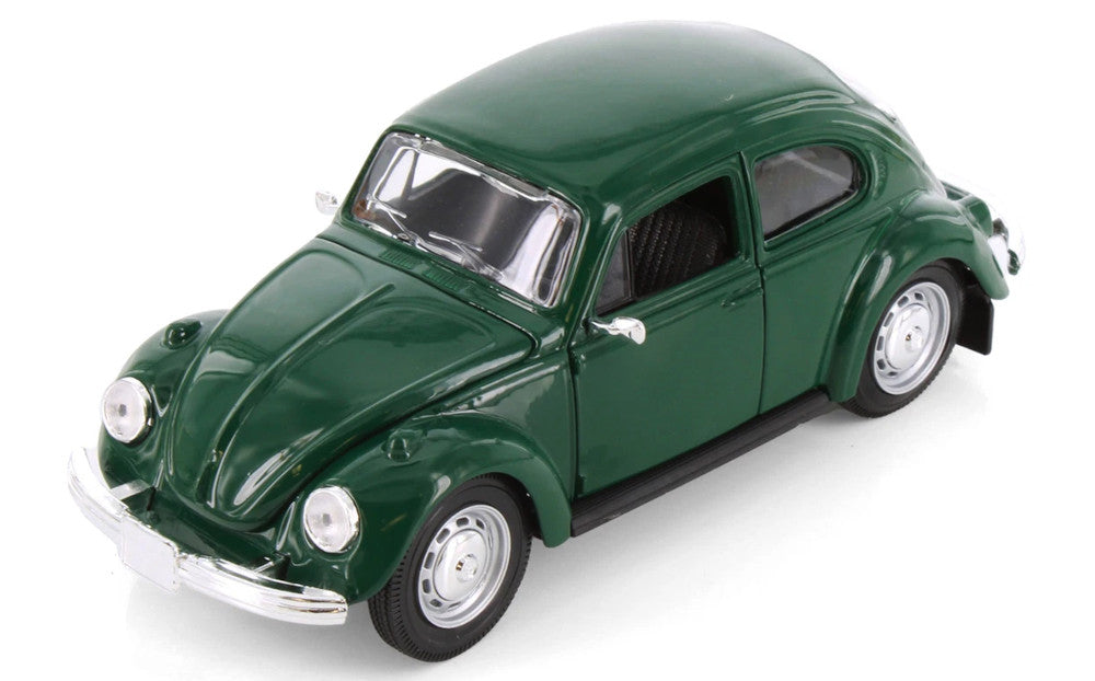 Volkswagen VW 1973 Classic Beetle - GREEN - 1/24 Scale Diecast Metal Model by Maisto