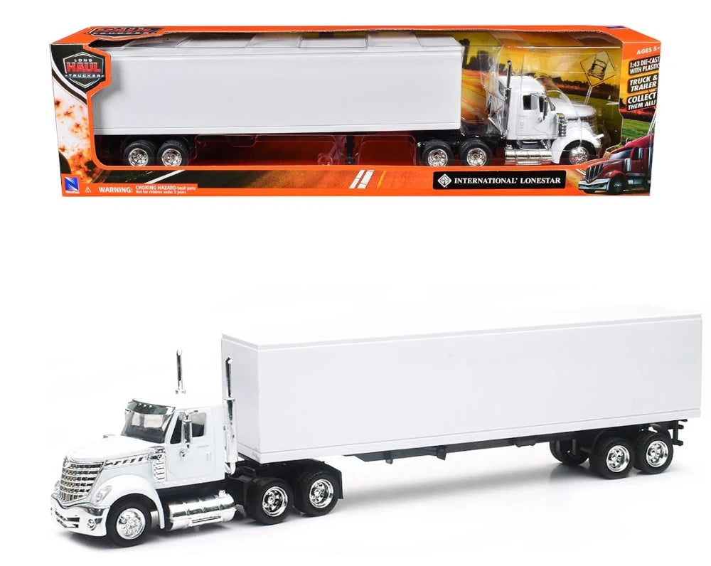 International Lonestar White Trailer Truck 1/43 Scale Model by NewRay