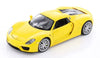 2013 Porsche 918 Spyder Hard Top - YELLOW - 1/24 Diecast Metal Model by Welly w/ BOX