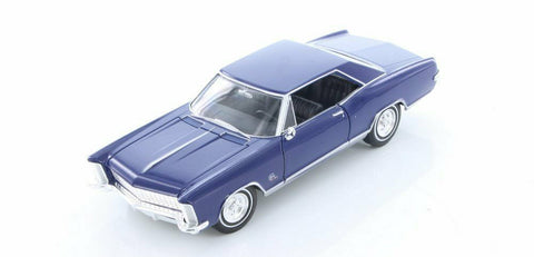 1965 Buick Riviera Gran Sport - BLUE - 1/24 Diecast Metal Model by Welly