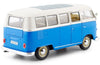 1963 Volkswagen VW T1 Bus Van - BLUE 1/24 Diecast Model by Welly w/ BOX