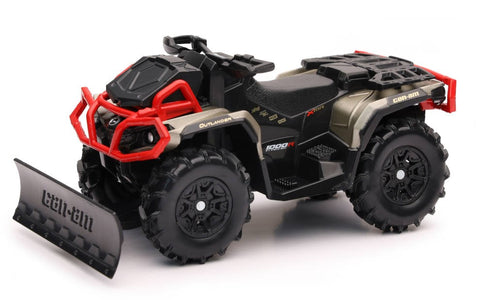 4.5 Inch Long Can-Am Outlander XMR Quad ATV With - Snow Plow - Scale Diecast and Plastic Model by NewRay