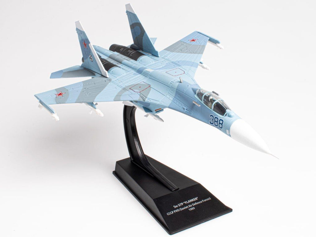 Su-27 (Su-27P) Flanker Soviet Air Defense Forces 1989 1/100 Scale Diecast Metal Model by Hachette