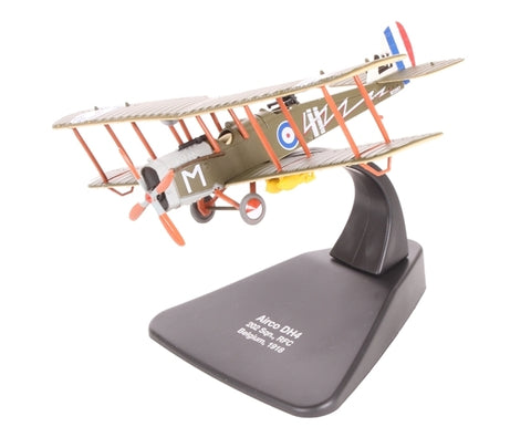 DeHavilland Airco DH4 DH.4 WWI British Day Bomber, RFC 1918 1/72 Scale Diecast Metal Model by Oxford
