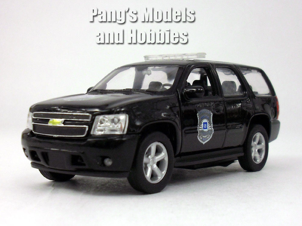 4.5 Inch Chevy Tahoe Black Police Patrol Scale Diecast Model by Welly