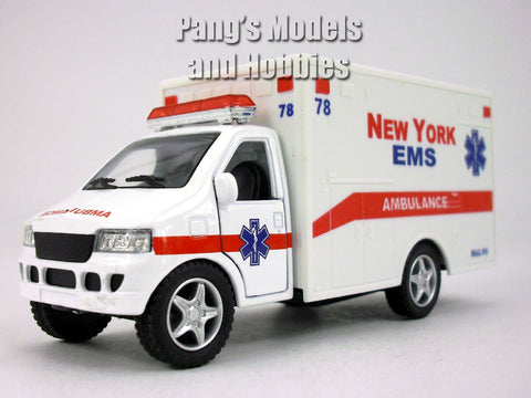 5 Inch New York EMS White Ambulance Model by Kinsfun