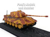 Bengal/King Tiger Tank - Panzerkampfwagen 1/72 Scale Die-cast Model by Arsenal