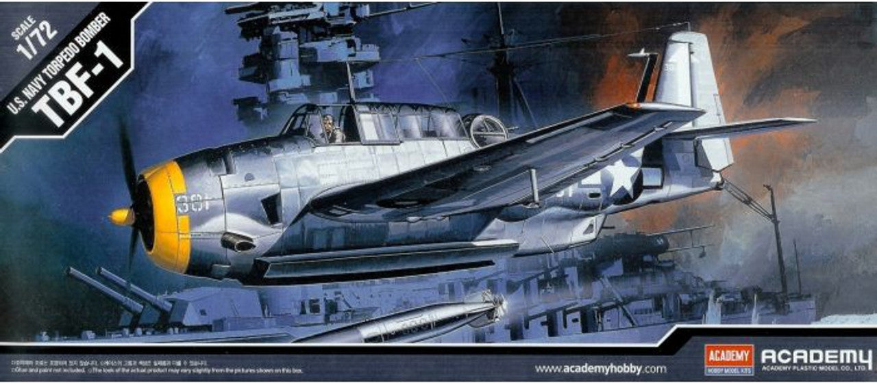 Grumman TBF TBF-1 Avenger Torpedo Bomber - US NAVY 1/72 Scale Plastic –  Pang's Models and Hobbies