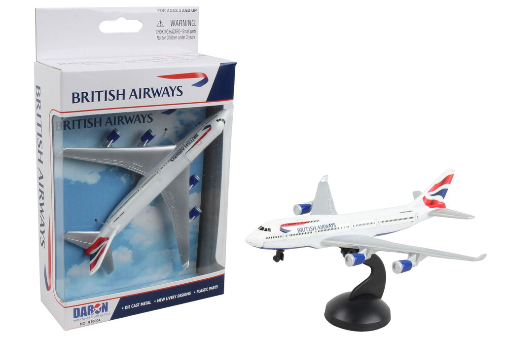 5.75 Inch Boeing 747 British Airways Diecast Airplane Model by Daron (Single Plane)