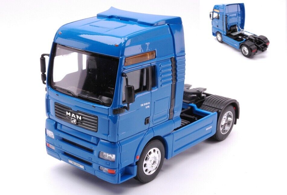 MAN TG-Range TG510A (4x2) BLUE 1/32 Scale Diecast and Plastic Truck Model by Welly